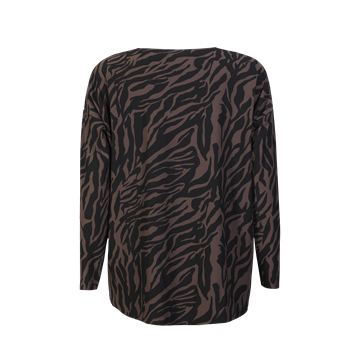 Liberté - Alma Ls Top - Dark Brown Zebra